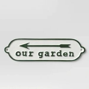 Our Garden Aluminum Wall Sign Green/White - Smith & Hawken™